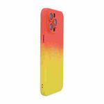 For iPhone 13 Pro Max ENKAY Hat-Prince MagSafe Rainbow Gradient Silicone Phone Case with Lens Film(Orange Yellow)