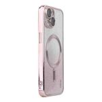 For iPhone 14 ENKAY Hat-Prince Magnetic Glitter Plated Shockproof Phone Case with Lens Film(Pink)