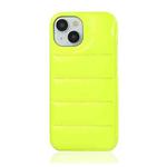 For iPhone 15 Plus Laser Aurora Down Jacket All-inclusive Phone Case(Green)