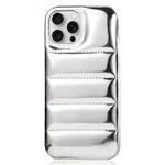 For iPhone 15 Pro Max Laser Aurora Down Jacket All-inclusive Phone Case(Silver)