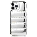 For iPhone 14 Pro Max Laser Aurora Down Jacket All-inclusive Phone Case(Silver)