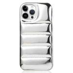 For iPhone 13 Pro Laser Aurora Down Jacket All-inclusive Phone Case(Silver)