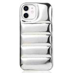 For iPhone 12 Laser Aurora Down Jacket All-inclusive Phone Case(Silver)