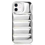 For iPhone 11 Laser Aurora Down Jacket All-inclusive Phone Case(Silver)