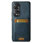 For Honor 90 Pro Suteni H02 Leather Wallet Stand Back Phone Case(Blue)