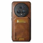 For Honor Magic5 Pro Suteni H02 Leather Wallet Stand Back Phone Case(Brown)