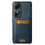 For Honor 80 Pro Suteni H02 Leather Wallet Stand Back Phone Case(Blue)