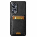 For Honor 70 Suteni H02 Leather Wallet Stand Back Phone Case(Black)