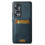 For Honor 70 Suteni H02 Leather Wallet Stand Back Phone Case(Blue)