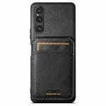 For Sony Xperia 1 V Suteni H02 Leather Wallet Stand Back Phone Case(Black)
