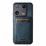 For Xiaomi 13 Suteni H02 Leather Wallet Stand Back Phone Case(Blue)