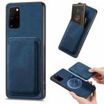 For Samsung Galaxy S20+ Retro Leather Card Bag Magnetic Phone Case(Blue)