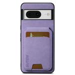 For Google Pixel 8 Suteni H02 Litchi Leather Card Wallet Stand Back Phone Case(Purple)