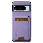 For Google Pixel 8 Pro Suteni H02 Litchi Leather Card Wallet Stand Back Phone Case(Purple)