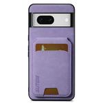 For Google Pixel 8a Suteni H02 Litchi Leather Card Wallet Stand Back Phone Case(Purple)