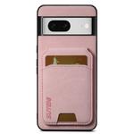 For Google Pixel 7 Suteni H02 Litchi Leather Card Wallet Stand Back Phone Case(Pink)