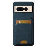 For Google Pixel 7 Pro Suteni H02 Litchi Leather Card Wallet Stand Back Phone Case(Blue)