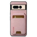 For Google Pixel 7 Pro Suteni H02 Litchi Leather Card Wallet Stand Back Phone Case(Pink)
