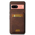 For Google Pixel 7a Suteni H02 Litchi Leather Card Wallet Stand Back Phone Case(Brown)