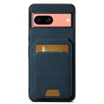 For Google Pixel 7a Suteni H02 Litchi Leather Card Wallet Stand Back Phone Case(Blue)