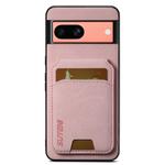For Google Pixel 7a Suteni H02 Litchi Leather Card Wallet Stand Back Phone Case(Pink)