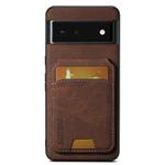 For Google Pixel 6 Suteni H02 Litchi Leather Card Wallet Stand Back Phone Case(Brown)