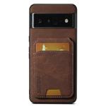 For Google Pixel 6 Pro Suteni H02 Litchi Leather Card Wallet Stand Back Phone Case(Brown)