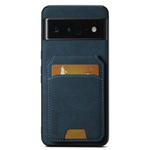 For Google Pixel 6 Pro Suteni H02 Litchi Leather Card Wallet Stand Back Phone Case(Blue)
