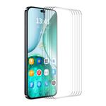 For Honor X8c 4G 5pcs ENKAY 9H Big Arc Edge High Aluminum-silicon Tempered Glass Film