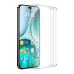 For Honor 400 Lite Global 5pcs ENKAY 9H Big Arc Edge High Aluminum-silicon Tempered Glass Film