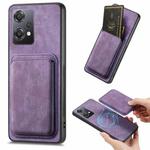 For OnePlus Nord CE2 Lite 5G Retro Leather Card Bag Magnetic Phone Case(Purple)