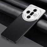 For OPPO Find X7 Plain-leather All-inclusive Shockproof Phone Case(Silver)