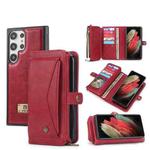 For Samsung Galaxy S23+ 5G Multi-functional Zipper Wallet Leather Phone Case(Red)