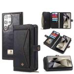 For Samsung Galaxy S24 Ultra 5G Multi-functional Zipper Wallet Leather Phone Case(Black)