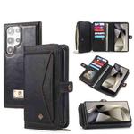 For Samsung Galaxy S24 5G Multi-functional Zipper Wallet Leather Phone Case(Black)