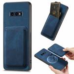 For Samsung Galaxy S10e Retro Leather Card Bag Magnetic Phone Case(Blue)