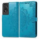 For TCL 40 NXTpaper 4G Mandala Flower Embossed Leather Phone Case(Blue)