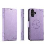 For iPhone 16 SUTENI J07 Multifunctional Horizontal Flip Magsafe Leather Phone Case(Purple)