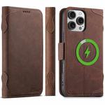 For iPhone 16 Pro SUTENI J07 Multifunctional Horizontal Flip Magsafe Leather Phone Case(Brown)