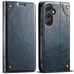 For Samsung Galaxy A34 5G Suteni Baroque Calf Texture Buckle Wallet Leather Phone Case(Blue)