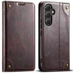 For Samsung Galaxy A54 5G Suteni Baroque Calf Texture Buckle Wallet Leather Phone Case(Brown)