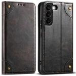 For Samsung Galaxy S22+ 5G Suteni Baroque Calf Texture Buckle Wallet Leather Phone Case(Black)