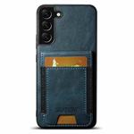 For Samsung Galaxy A14 4G/5G Suteni H03 Oil Wax Leather Wallet Stand Back Phone Case(Blue)