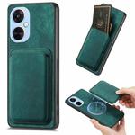 For OPPO K11X 5G Retro Leather Card Bag Magnetic Phone Case(Green)