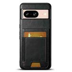For Google Pixel 8 Suteni H03 Oil Wax Leather Wallet Stand Back Phone Case(Black)