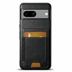 For Google Pixel 7a Suteni H03 Oil Wax Leather Wallet Stand Back Phone Case(Black)