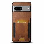For Google Pixel 7a Suteni H03 Oil Wax Leather Wallet Stand Back Phone Case(Brown)
