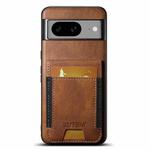 For Google Pixel 7 Suteni H03 Oil Wax Leather Wallet Stand Back Phone Case(Brown)