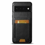For Google Pixel 6 Pro Suteni H03 Oil Wax Leather Wallet Stand Back Phone Case(Black)