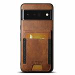 For Google Pixel 6 Pro Suteni H03 Oil Wax Leather Wallet Stand Back Phone Case(Brown)
